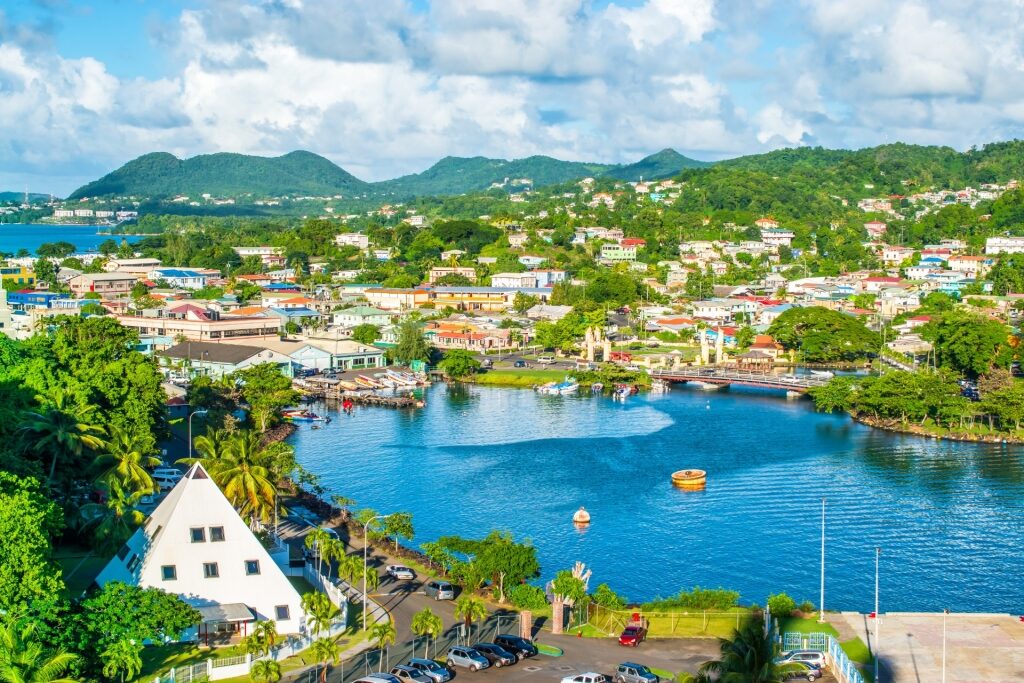 Waterfront of Castries St Lucia