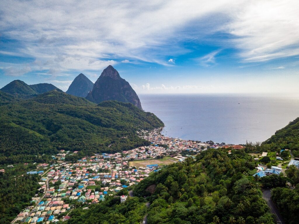 Panoramic view of Castries St Lucia