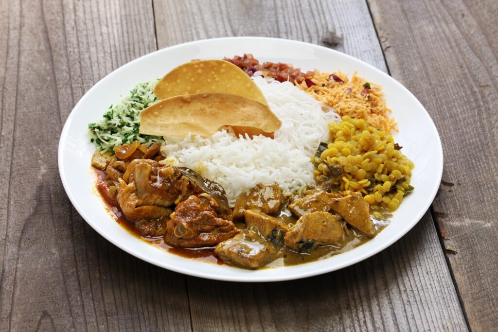 Sri Lanka food - Rice & curry