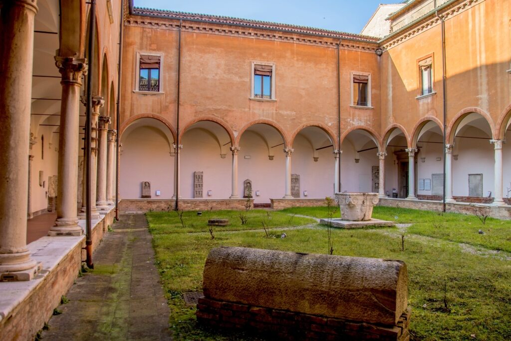 View inside the courtyard of the National Museum of Ravenna