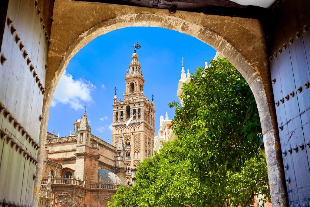 VIew of the historic La Giralda Tower