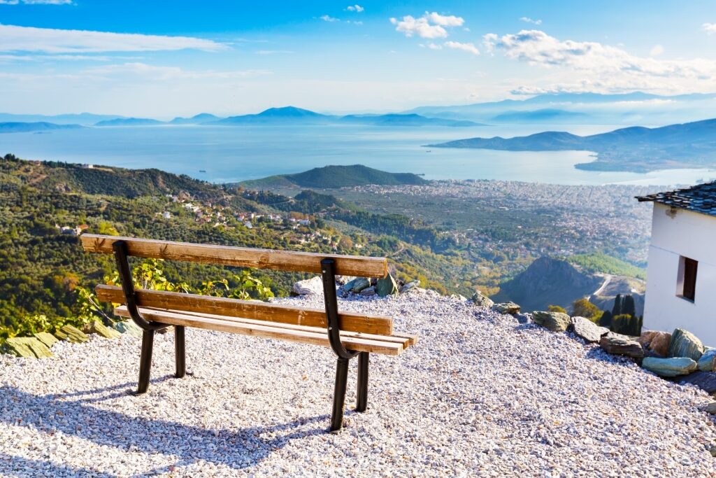 View of Volos Greece from Mount Pelion