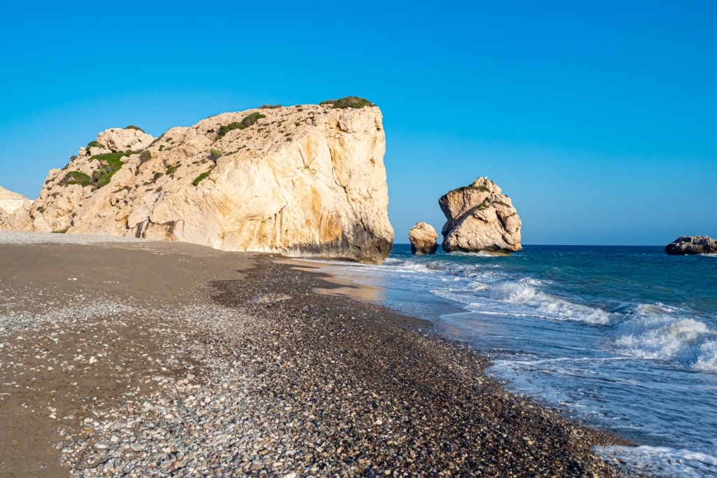 Scenic landscape of Aphrodite’s Rock in Cyprus