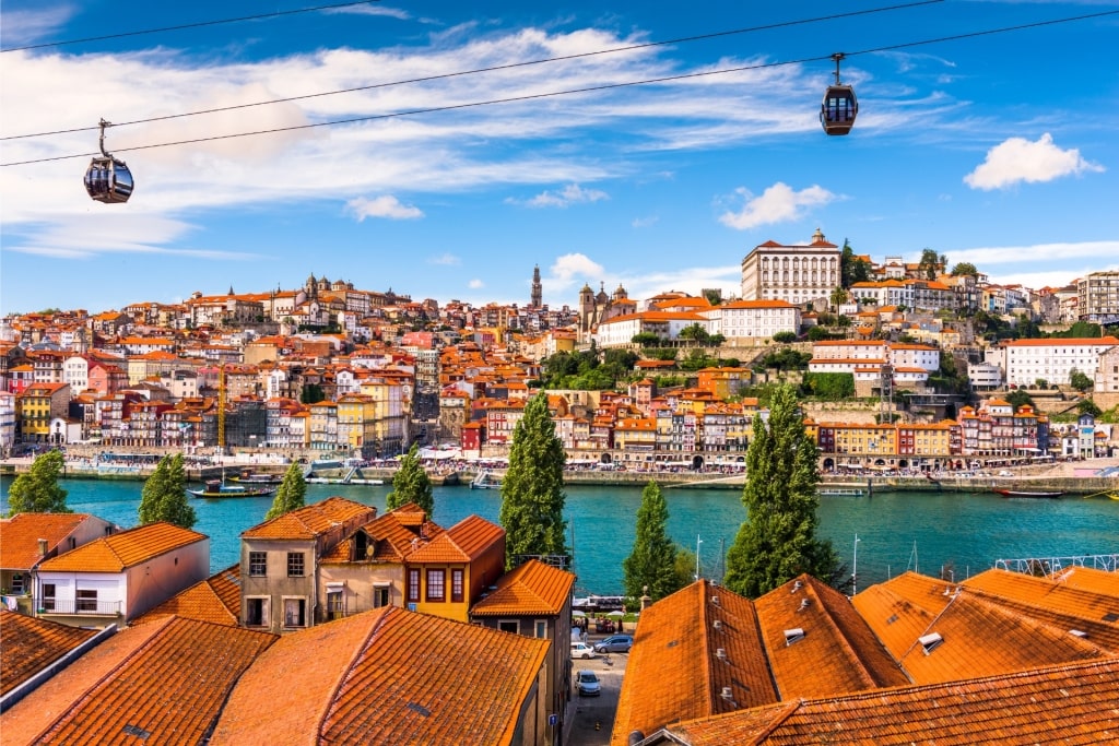 Scenic waterfront of Porto, Portugal