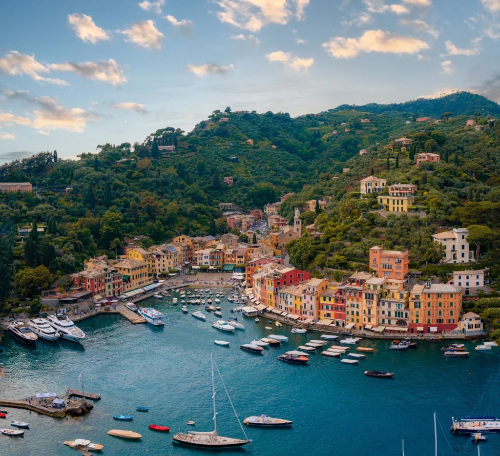 Colorful harbor of Portofino, Italy