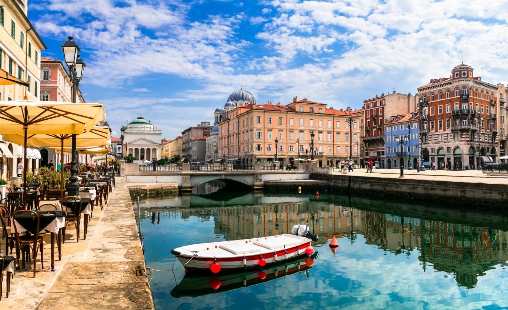 Street view of Trieste, Italy