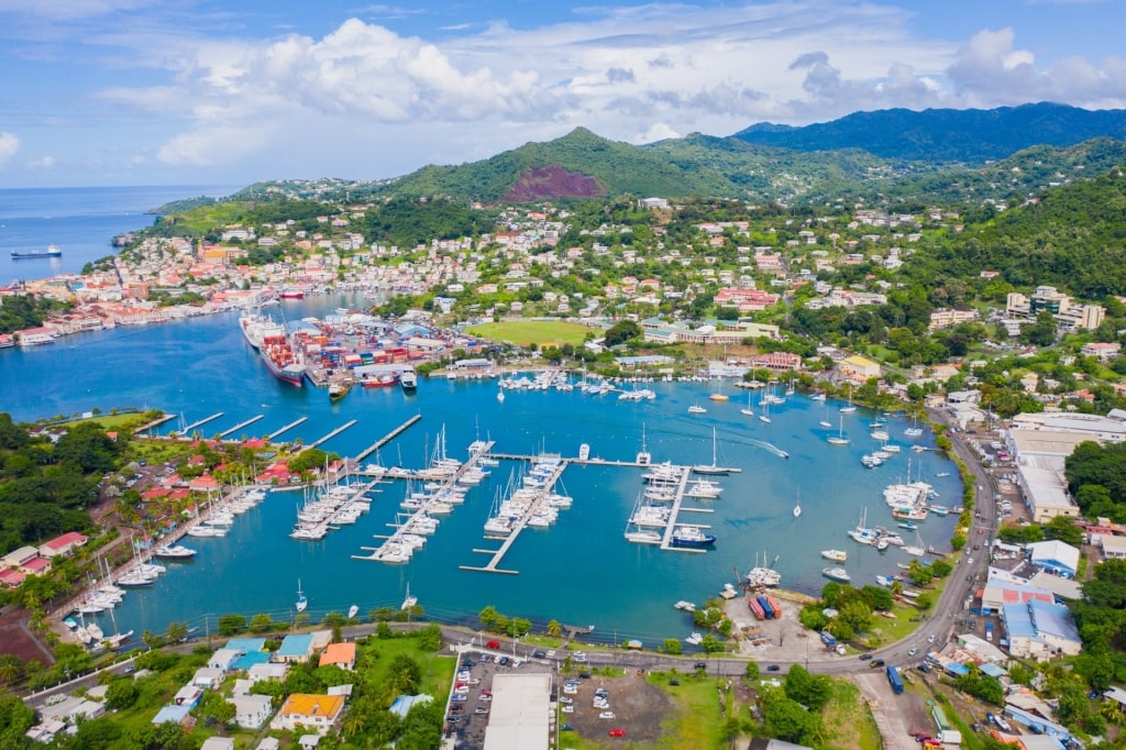 Aerial view of Grenada