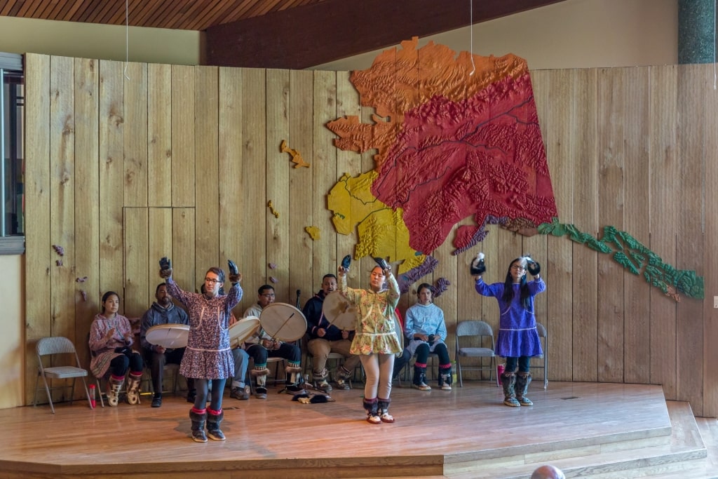 View inside the Alaska Native Heritage Center