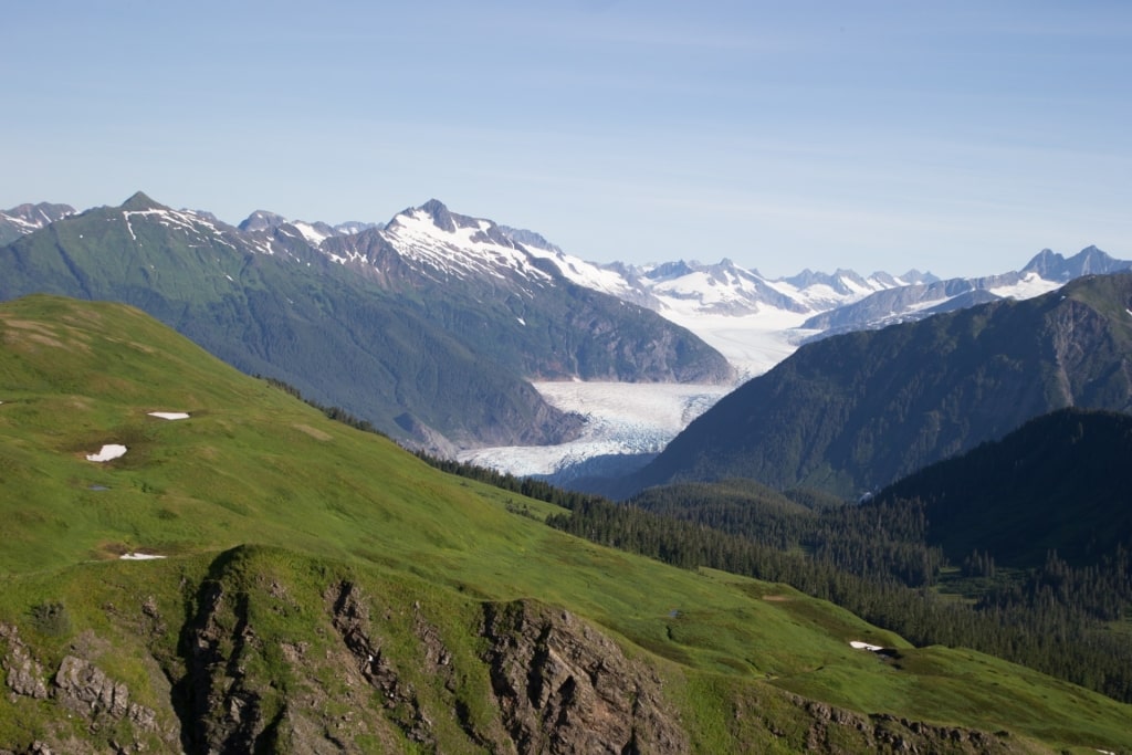 Mendenhall Glacier, one of the best landmarks in Alaska