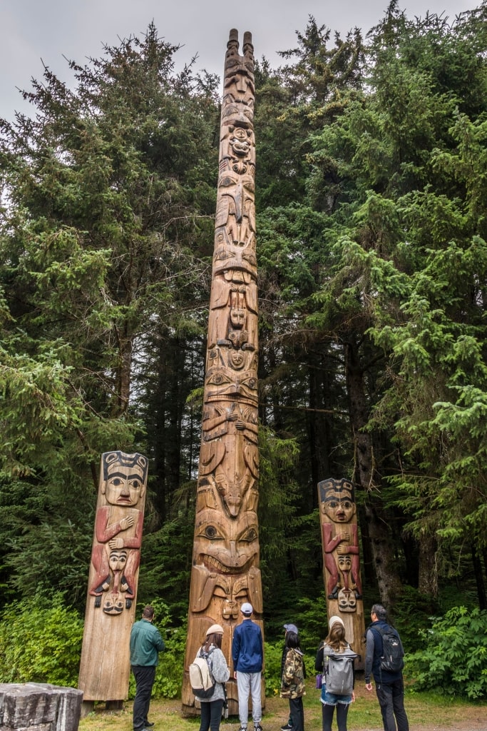 Totem poles in Sitka National Historical Park