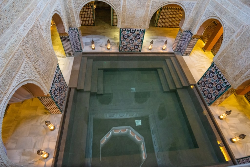 View inside the Hammam Al Ándalus