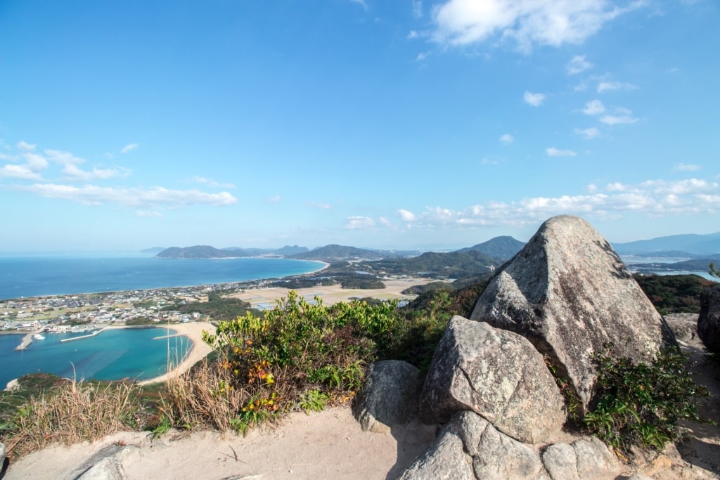 Aerial view of Itoshima Peninsula, Fukuoka