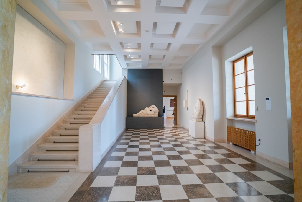 View inside Mestrovic Gallery in Old Town Split