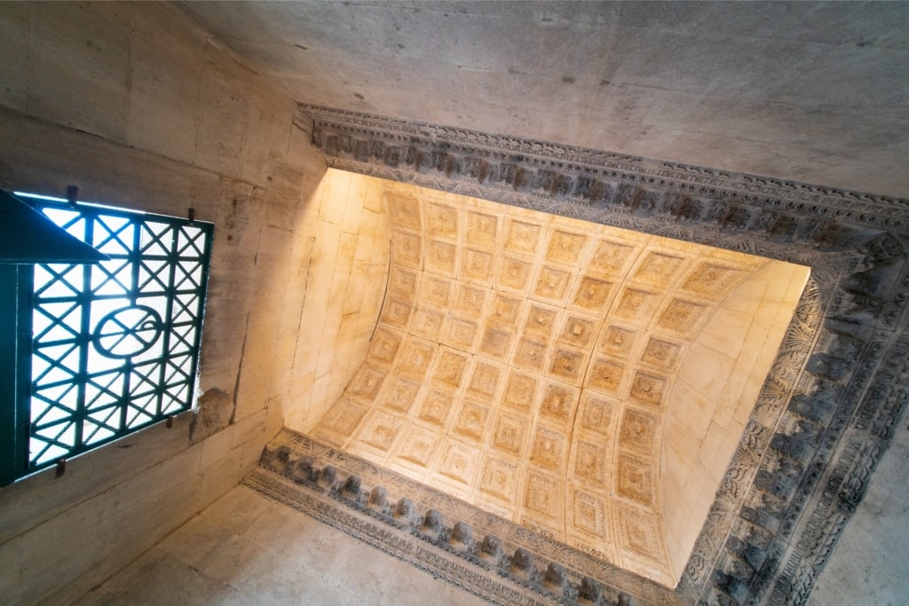 View inside Temple of Jupiter in Old Town Split