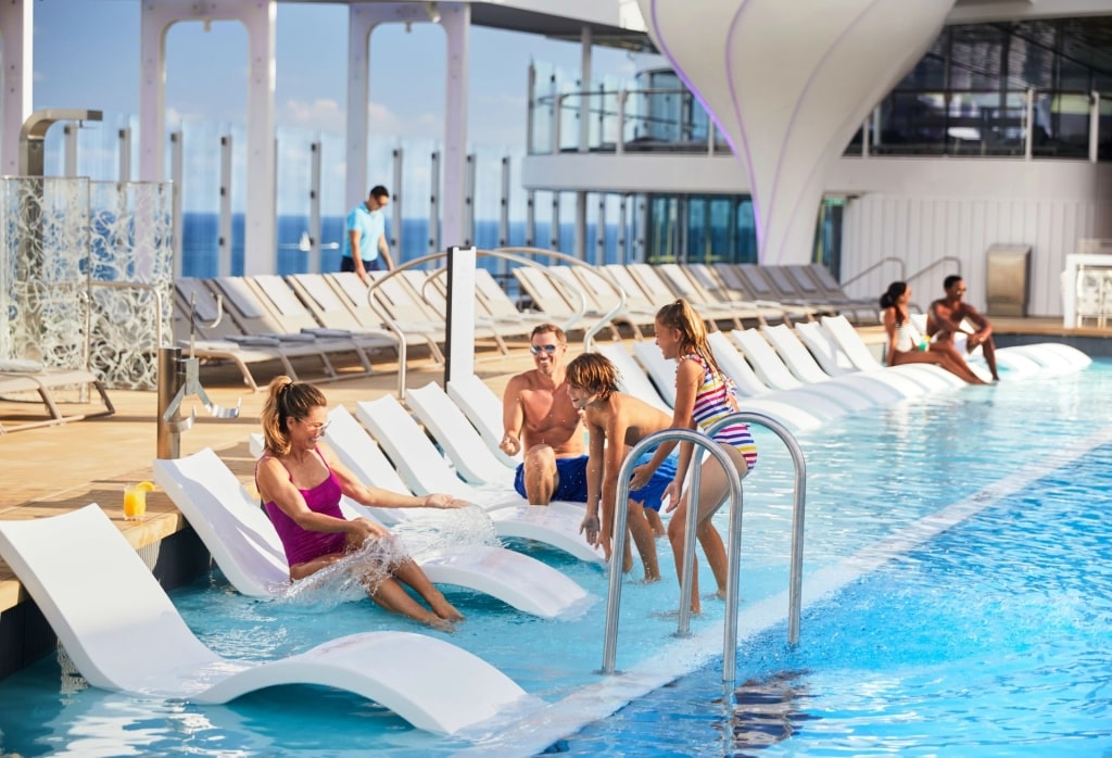 Family enjoying the pool on Celebrity Cruises