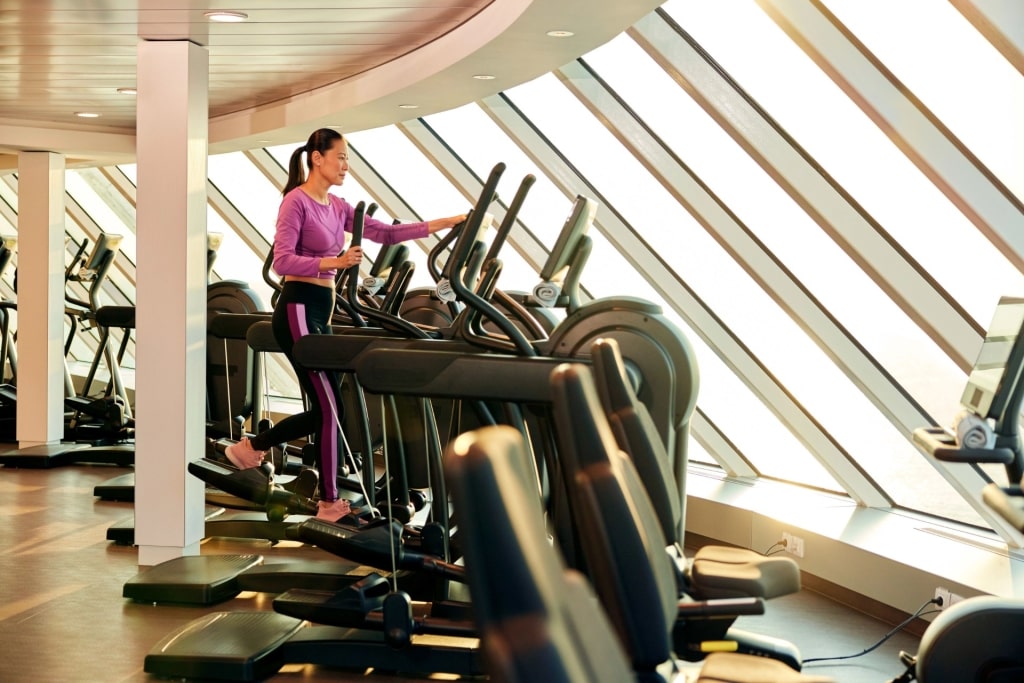 View of the Fitness Center aboard Celebrity Cruises