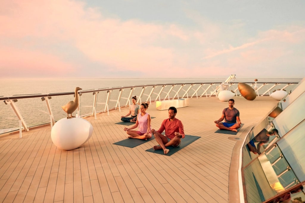 Yoga class aboard Celebrity