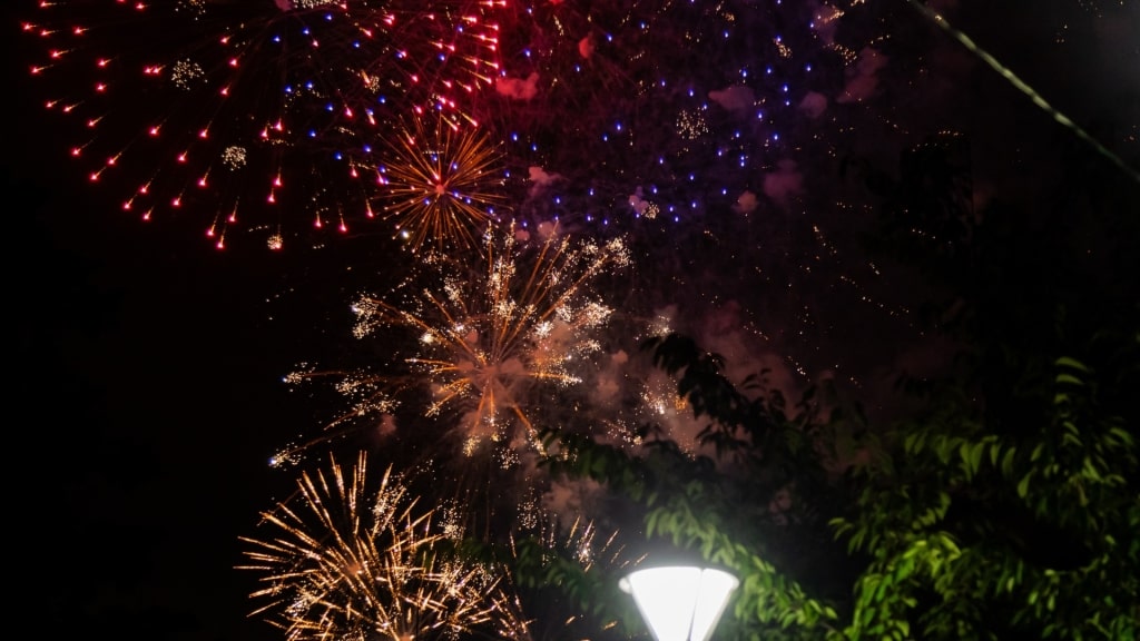 View of the Sumidagawa Fireworks Festival, Tokyo