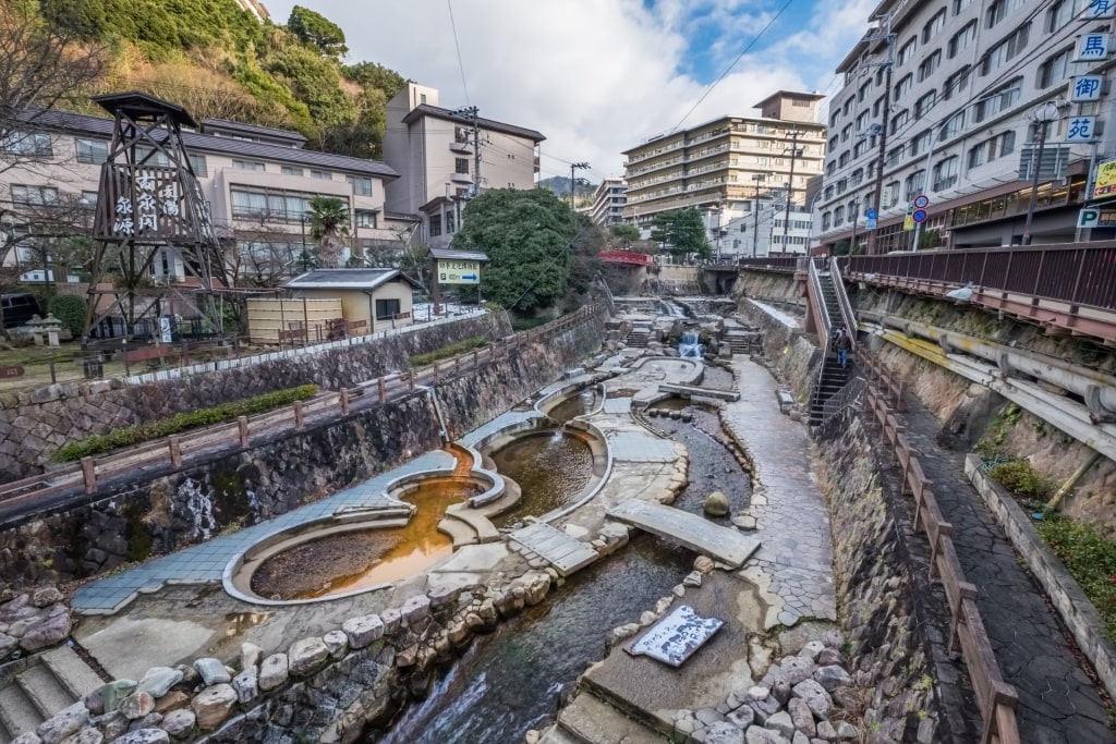 Aerial view of Arima Onsen