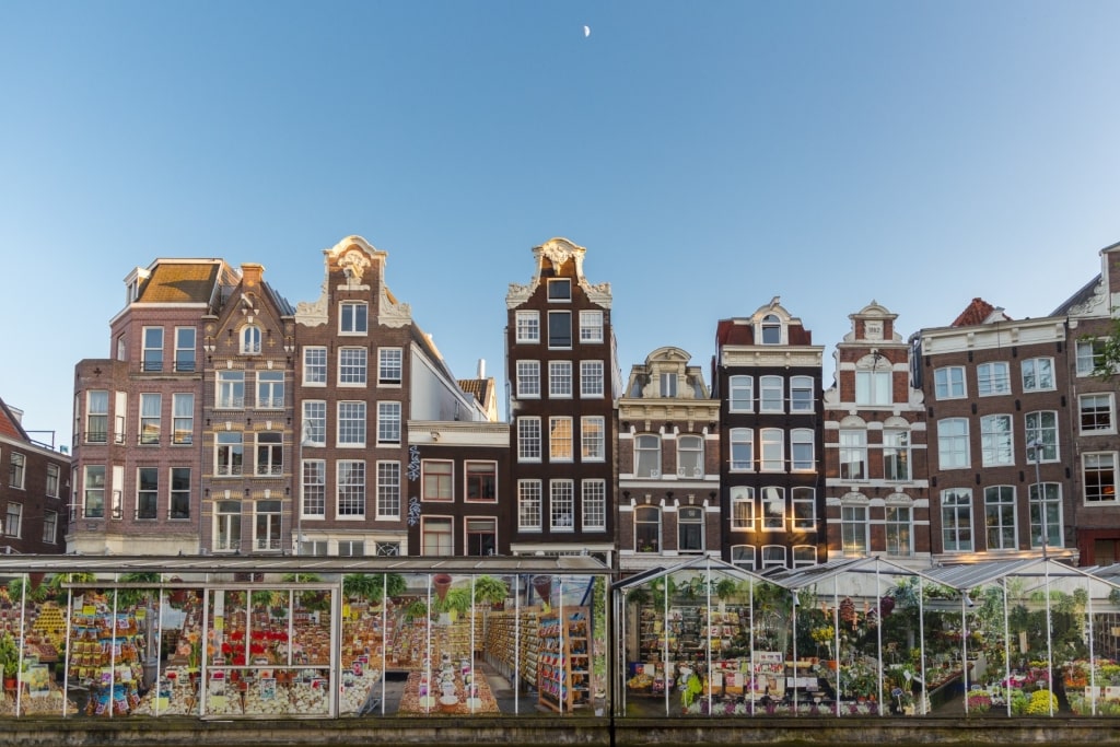 View of Bloemenmarkt from the canal