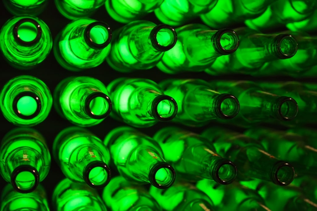 Bottles of Heineken