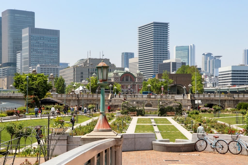 Lush landscape of Nakanoshima Park