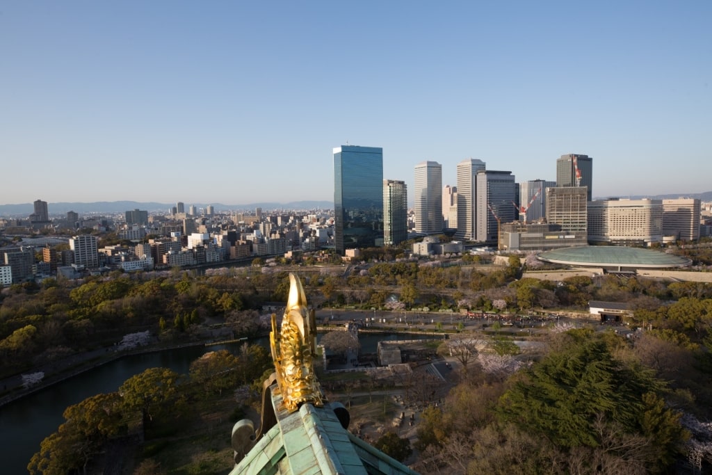 Scenic view from Osaka Castle