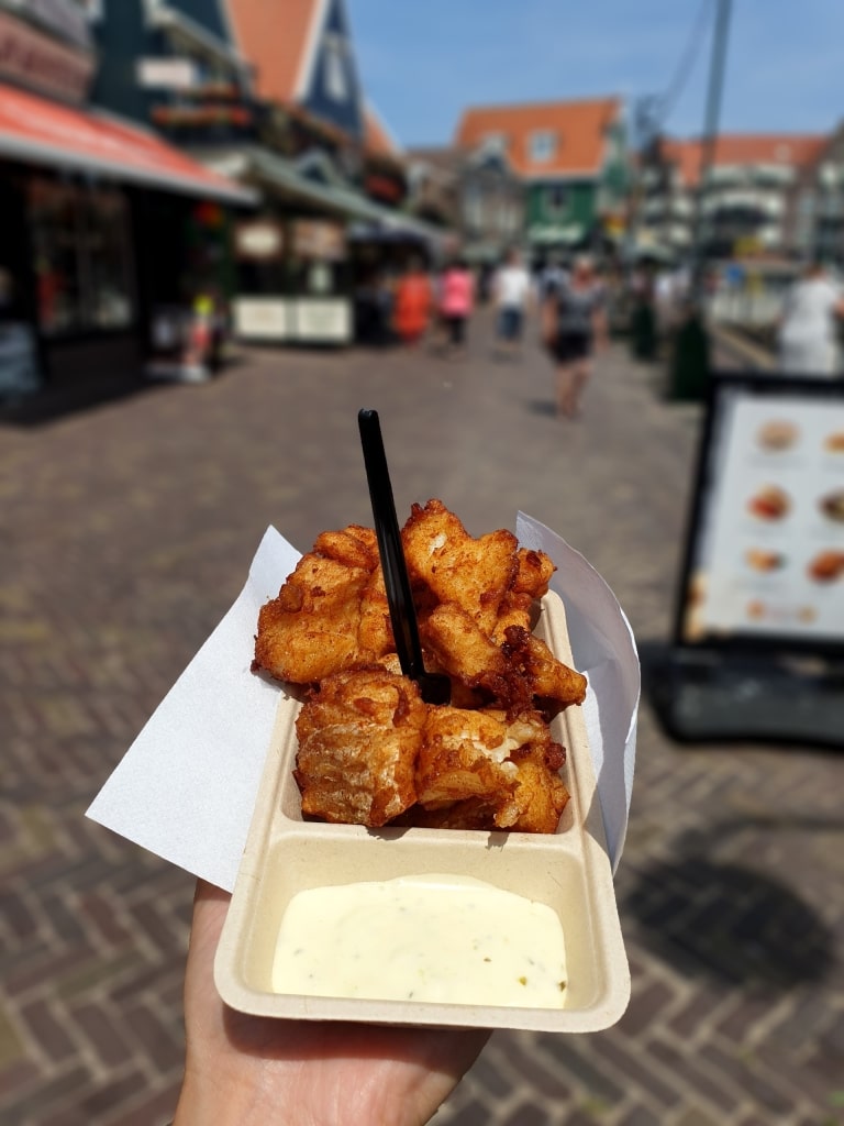 Kibbeling street food in Amsterdam