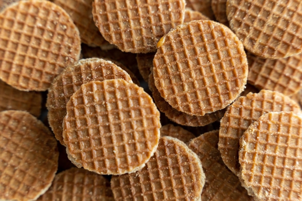 Stroopwafels on a platter