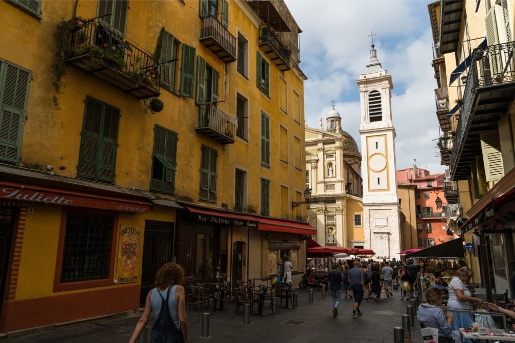 Street view of Old Nice, France