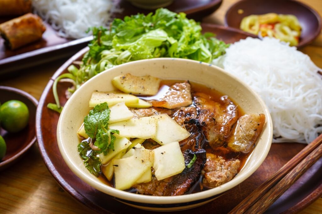 Bún chả in a bowl