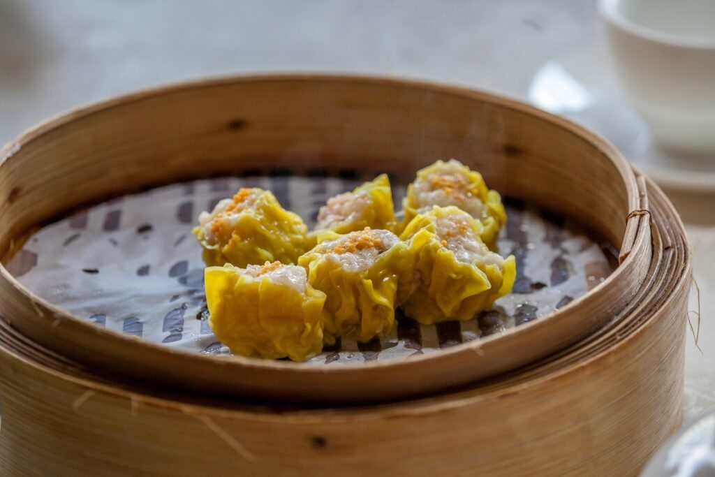 Freshly cooked dim sum