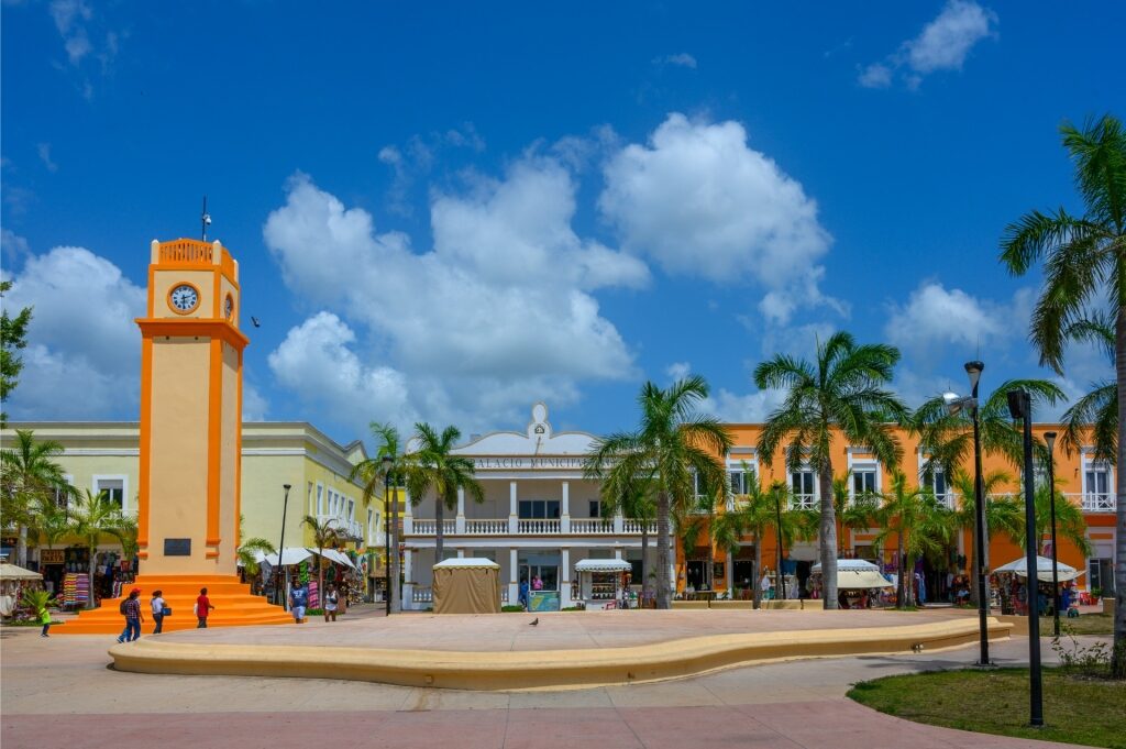 Street view of San Miguel de Cozumel, Mexico