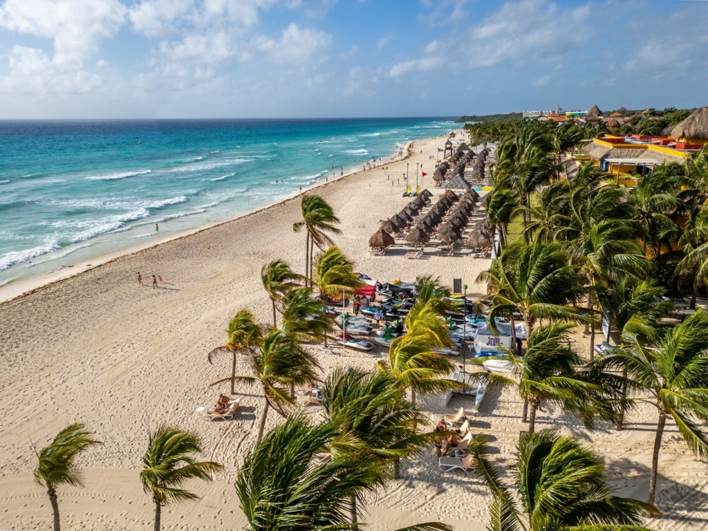 Beautiful beach in Playa del Carmen