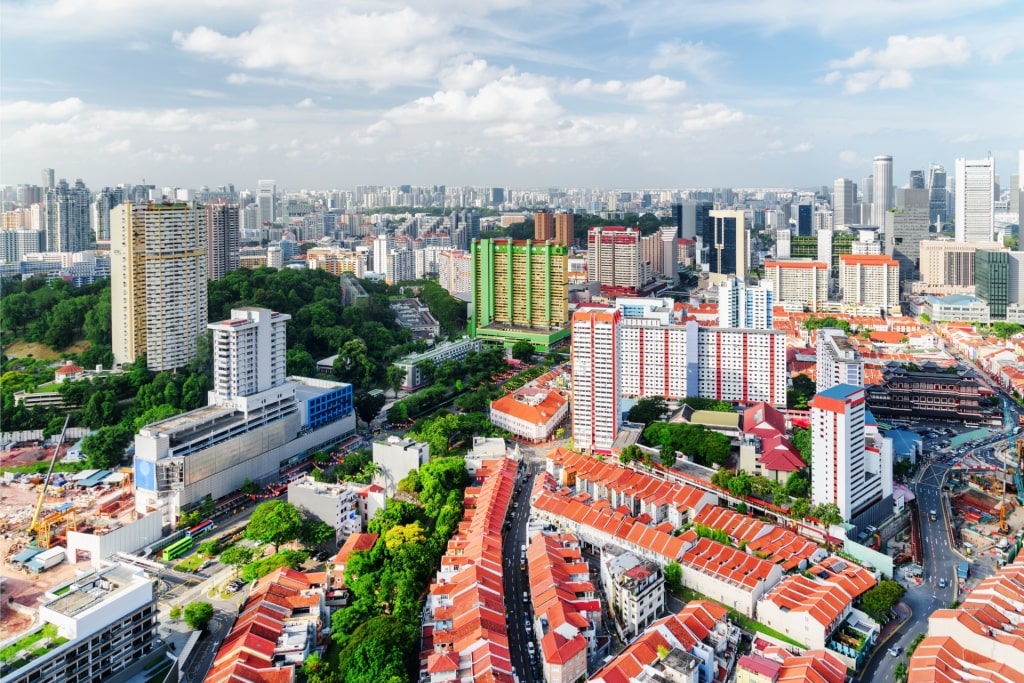 Aerial view of Ann Siang Hill Park