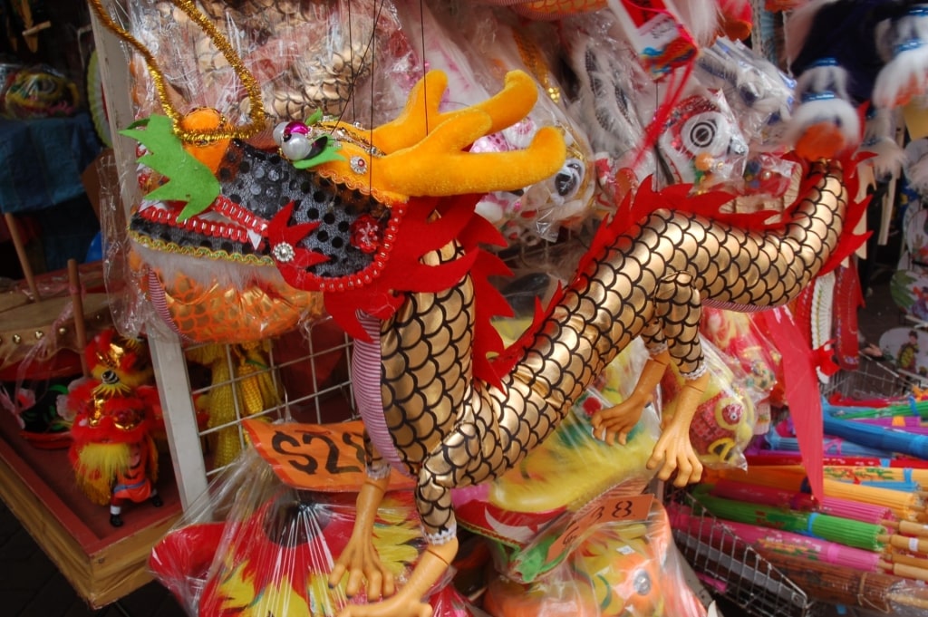 Souvenirs at a Singaporean market