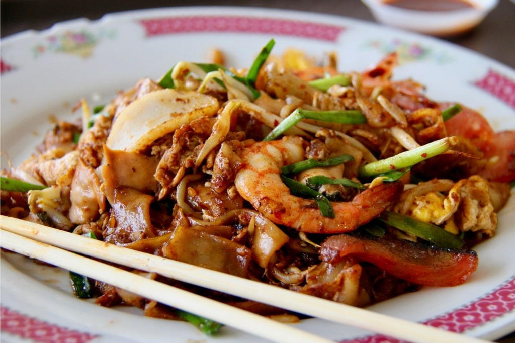 Plate of char kway teow