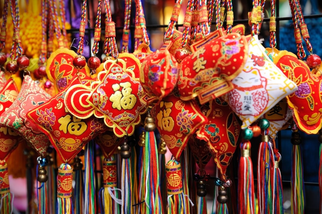 Souvenirs at a market in Singapore