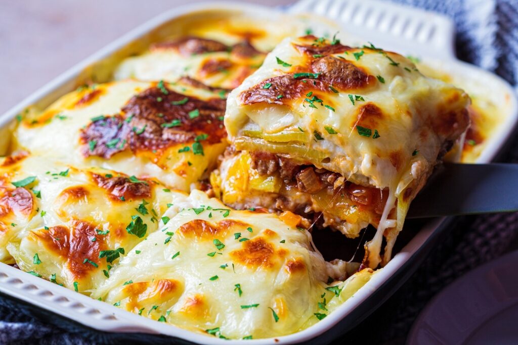 Platter of moussaka