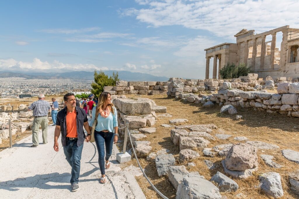 View of Athens Greece in Winter