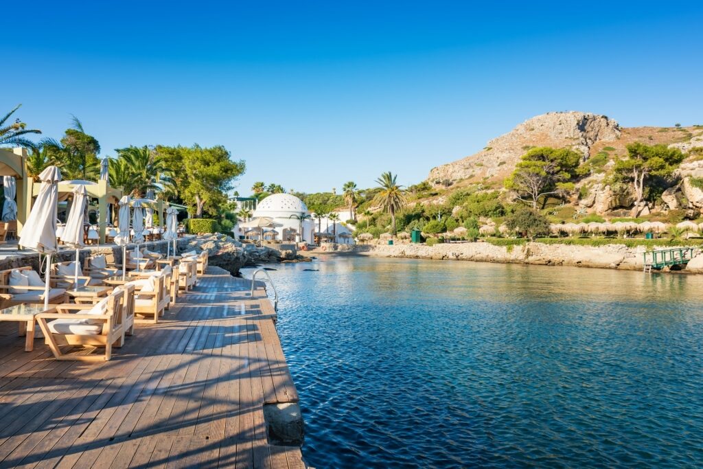 Beautiful scenery of Kalithea Springs, Rhodes