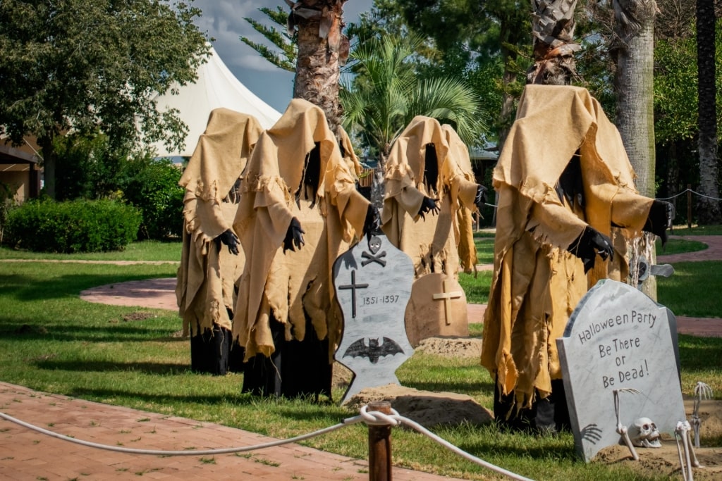 Halloween decorations in Italy