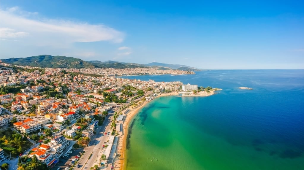 Aerial view of Kavala Greece