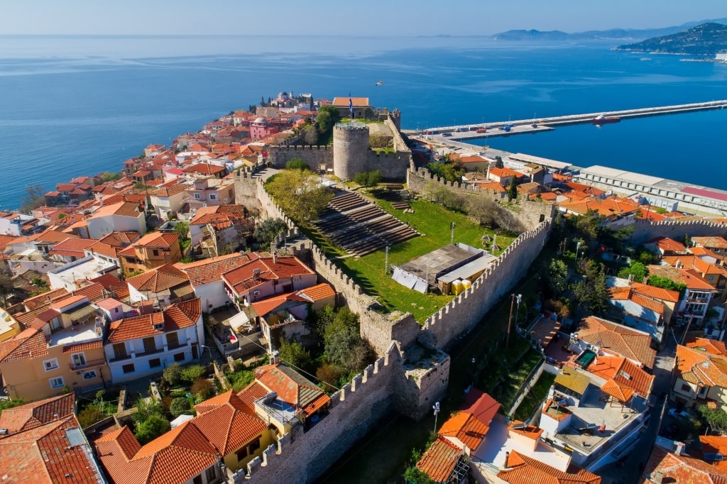 Beautiful landscape of Kavala Fortress