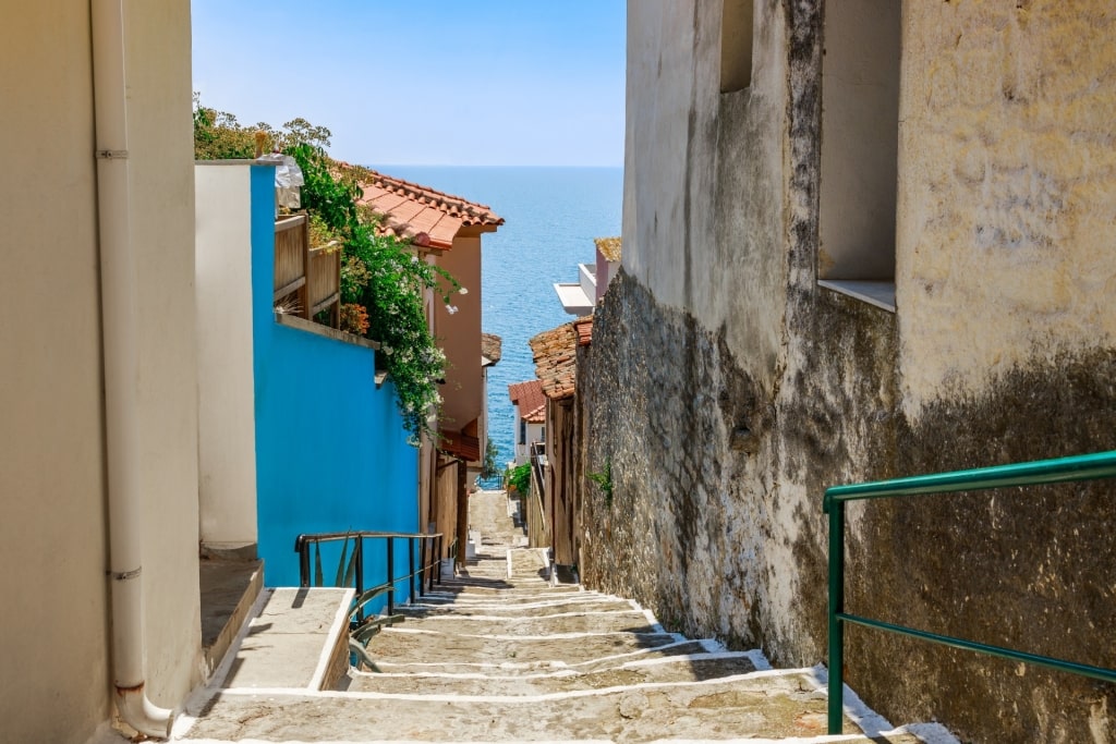 Street view of Old Town Kavala