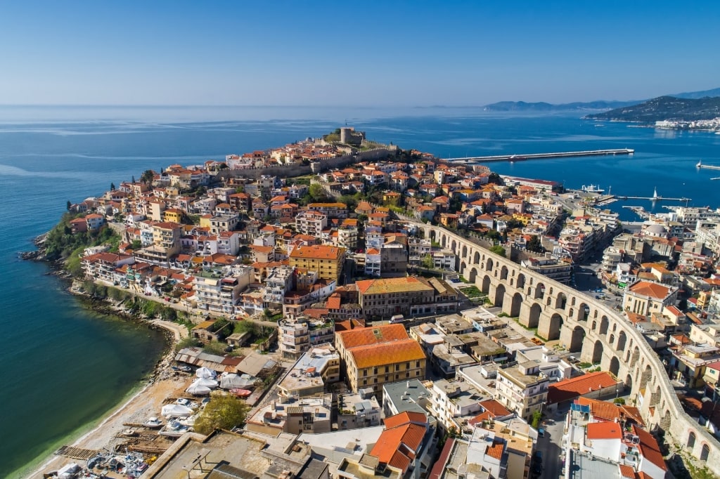 Scenic landscape of Old Town Kavala