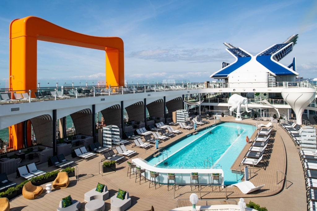 Scenic view of the Lido Deck aboard Celebrity