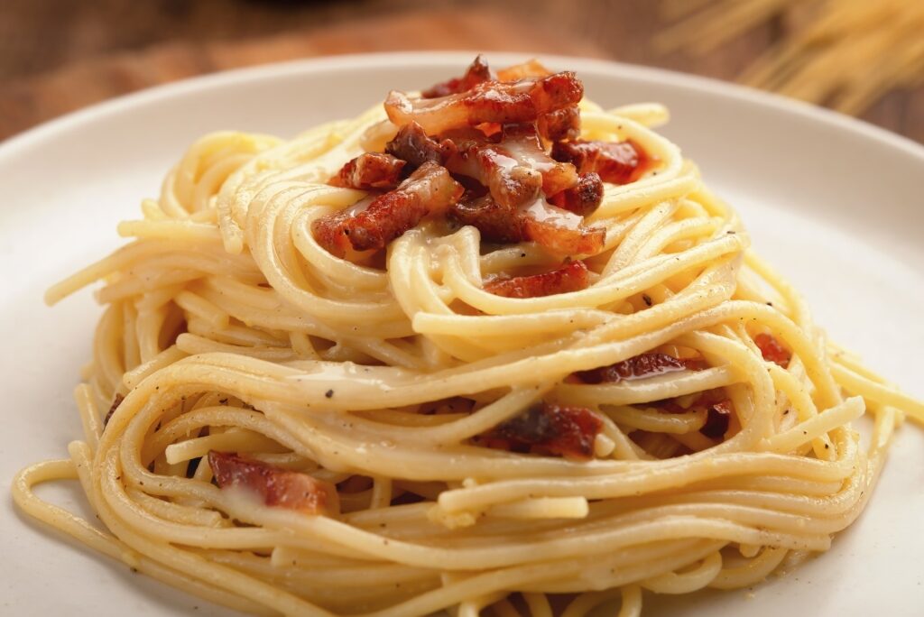 Carbonara on a plate