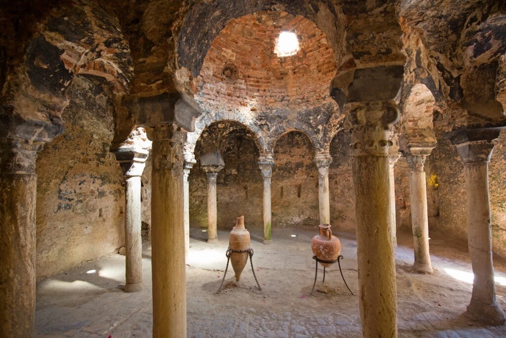 View inside the historic Banys Àrabs