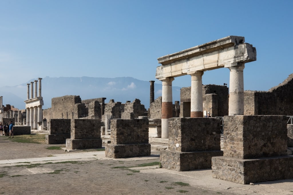 Historic site of The Forum in Pompeii